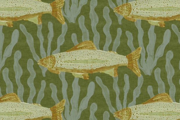 Moss Green - Brooks Linen/Cotton Canvas Fabric | Sold by the Yard