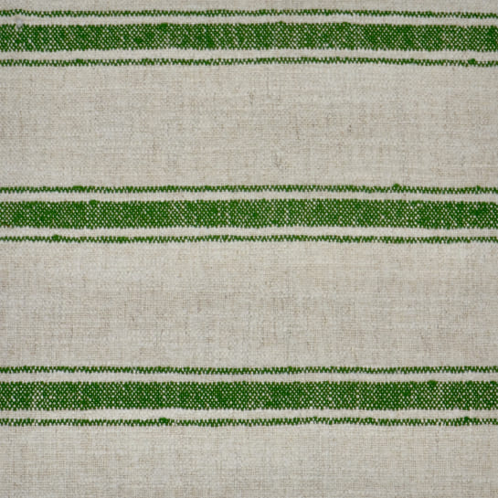 Linen Stripe Fabric / Green