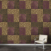 Plum Patchwork Kuba Cloth - WP