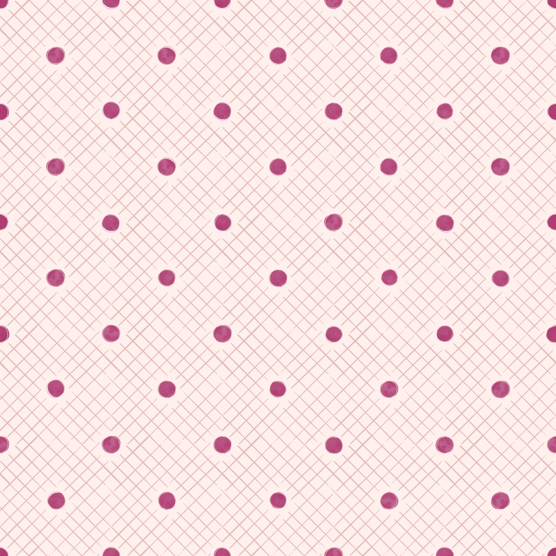 Dotted Swiss - pink dots on white