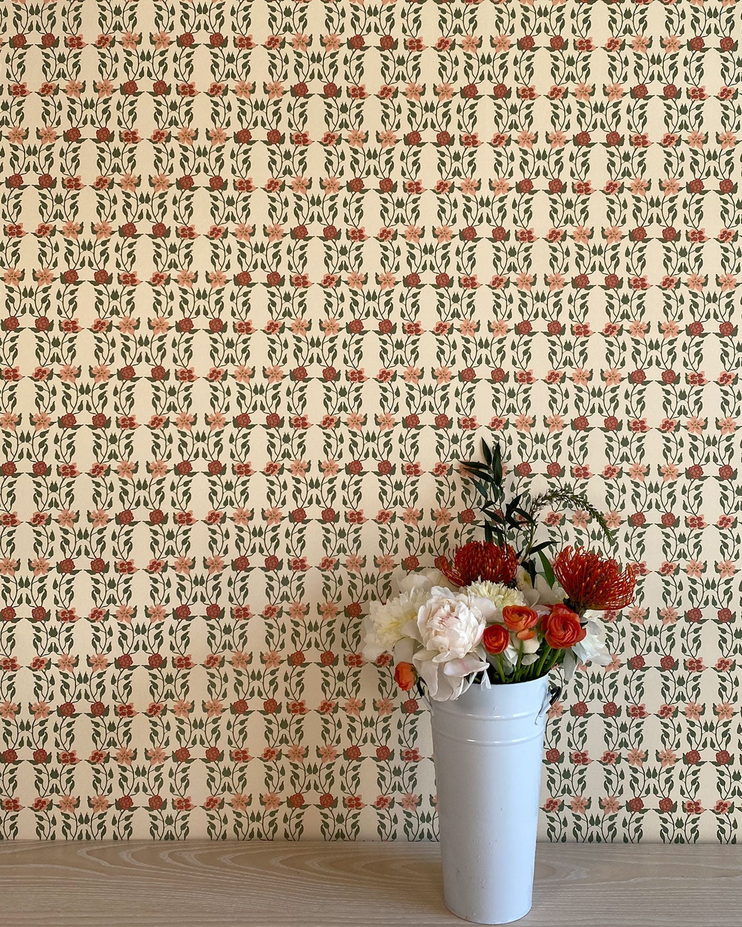 William - Morris Green Wallpaper – Flat Vernacular